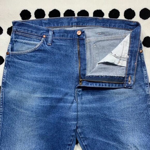 Wrangler Jeans Cowboy Cut Bootcut Blue Denim Western Rodeo - Picture 4 of 13